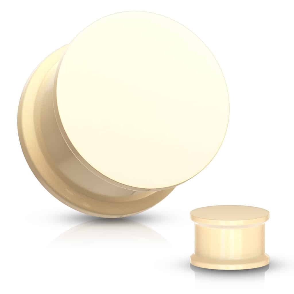 Peach Solid Silicone Plugs (8 gauge - 2 inch)
