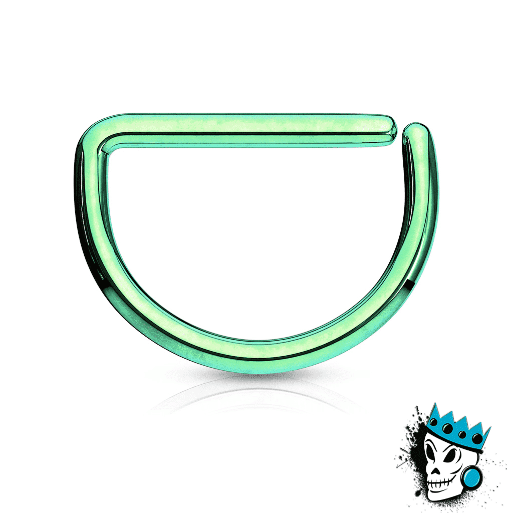 D Shaped Green Steel Seamless Segment Rings (20 gauge - 16 gauge)