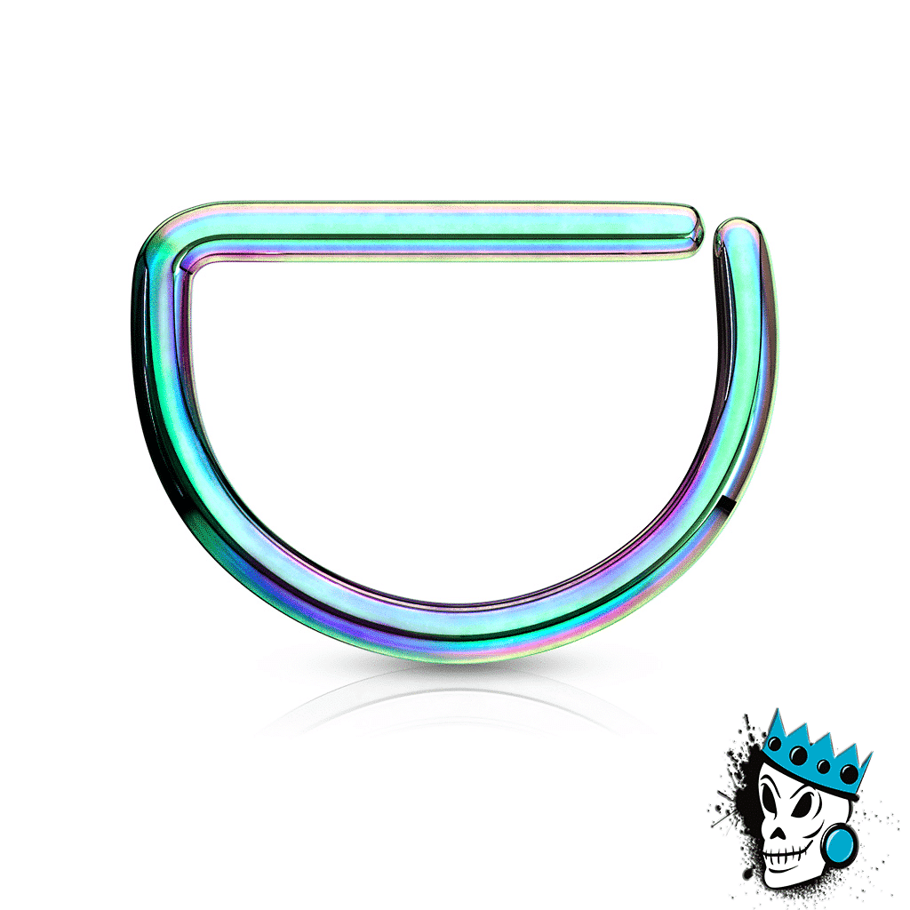D Shaped Multicolored Steel Seamless Segment Rings (20 gauge - 16 gauge)