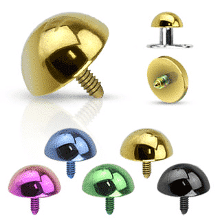 Dome Micro Dermal Top - Various Colors (14 gauge)