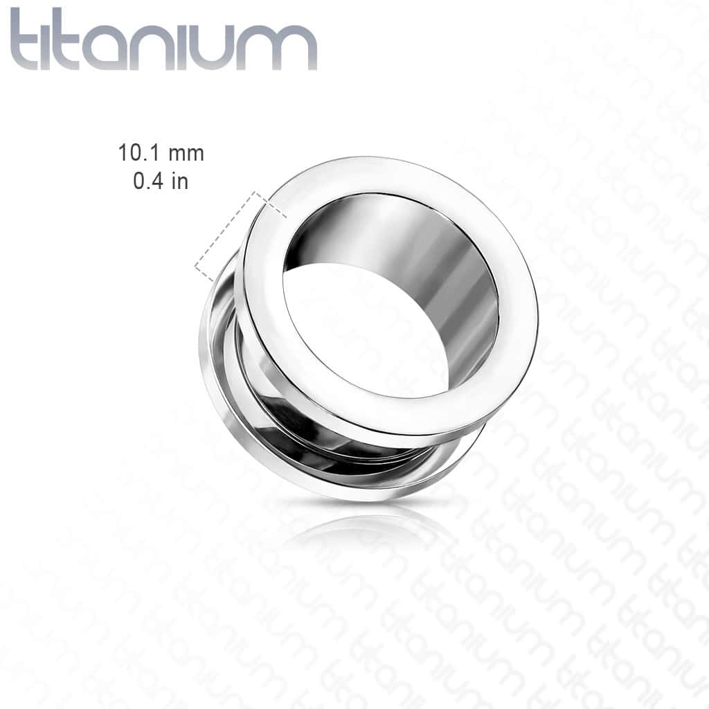 Titanium Flesh Tunnels (8 gauge - 1 inch)