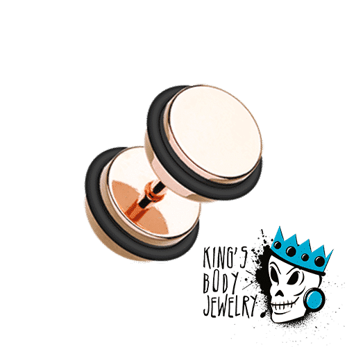 Rose Gold Fake Plugs (16 gauge)