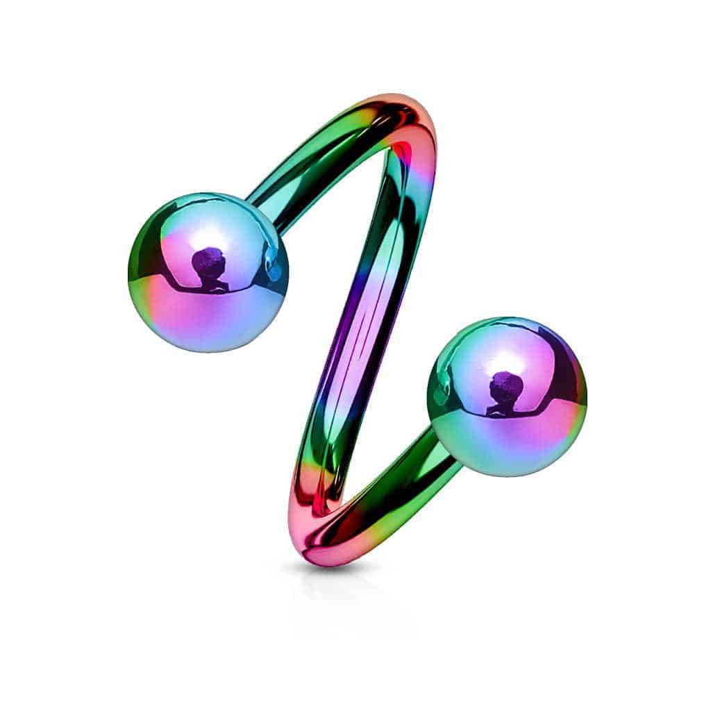 Twisted Circular Barbells - Various Colors (16 gauge - 14 gauge)