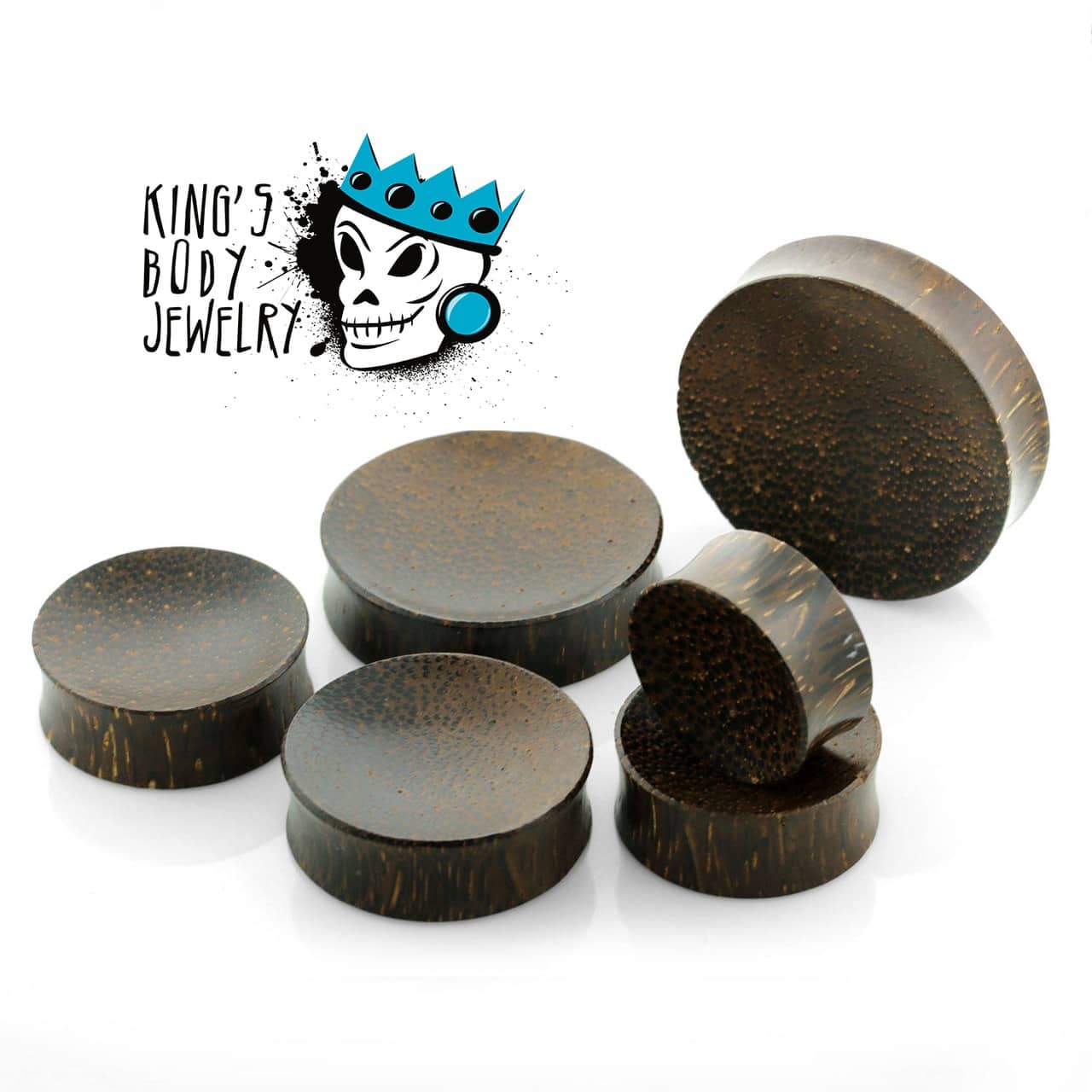 Palm Wood Concave Plugs (8 gauge - 2 inch)