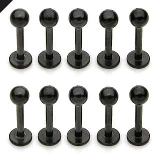 Black Labret Ring (16 gauge - 14 gauge)