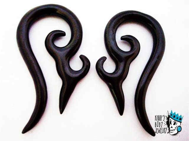 Black Ornate Steel Spirals (14 gauge-0 gauge)