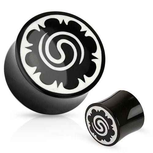 White Borneo Flower Plugs (2 gauge - 1 inch)