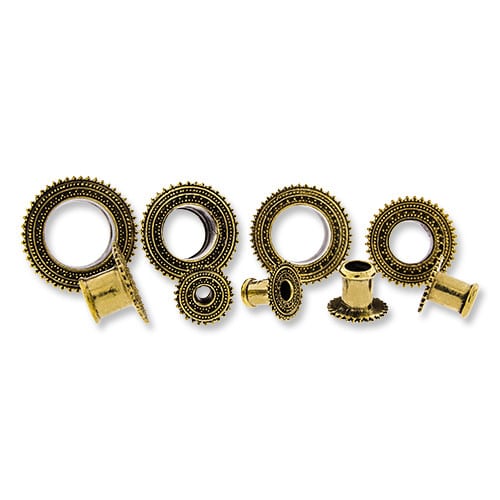 Brass Filigree Plugs (9/16 inch )