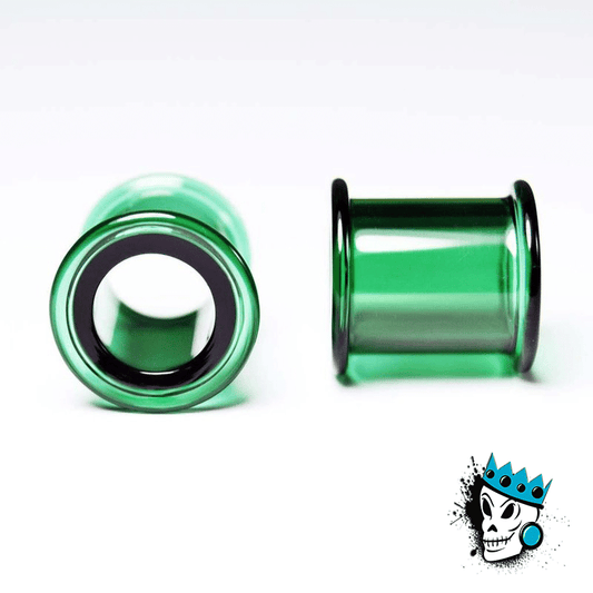 Gorilla Glass Green Double Flare Tunnels (2g - 1/2 inch)