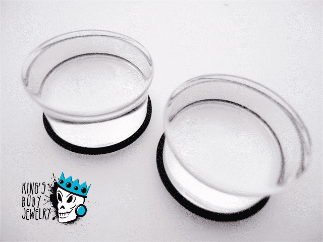 Clear Acrylic Single Flare Plugs (10 gauge - 1 inch)