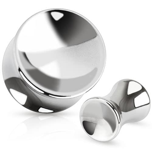 Concave Steel Plugs (4 gauge - 1/2 inch)