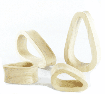 Crocodile Wood Teardrop Tunnels (1/2 inch - 7/8 inch)