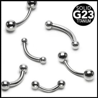 Titanium Curved Barbell (16 gauge - 14 gauge)