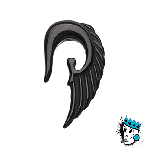 Black Acrylic Angel Wing Hooks (14 gauge -0 gauge)