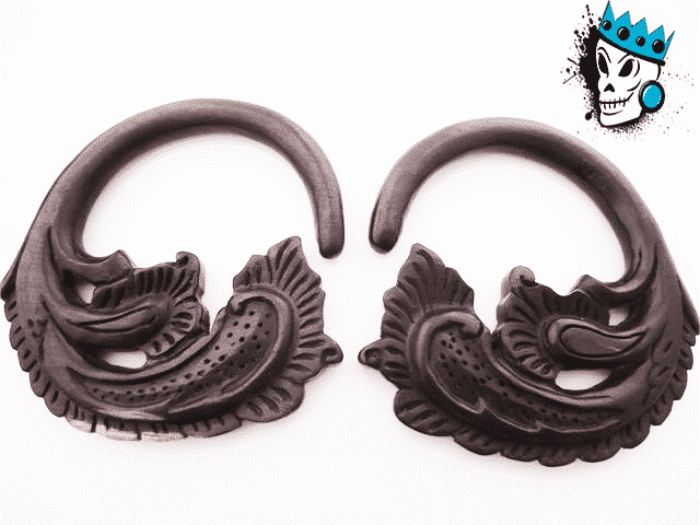 Diablo Organics Ebony Wood Lea Hooks (6 gauge & 4 gauge)