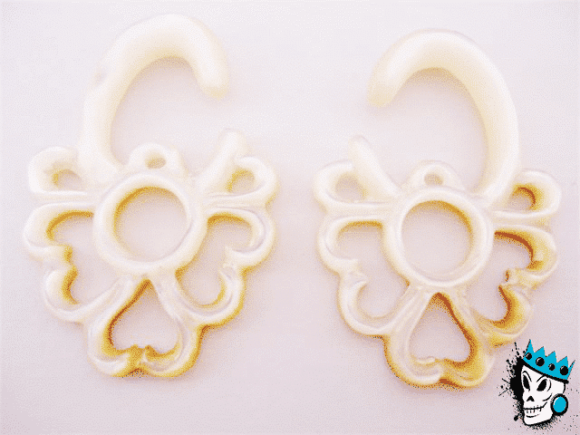 Diablo Organics Mother of Pearl Clover Hooks (10 gauge - 8 gauge)