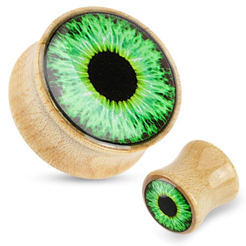 Eyeball Wood Plugs (0 gauge - 7/8 inch)