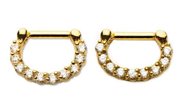 Gold Septum Clicker (16 gauge - 14 gauge)