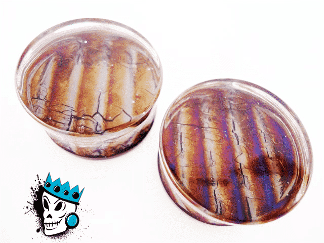 Gorilla Glass Iridescent Plugs (7/16 inch - 1 Inch)
