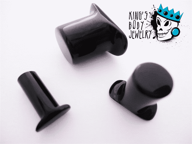 Gorilla Glass Black Labret Ring (6 gauge - 1/2 inch)