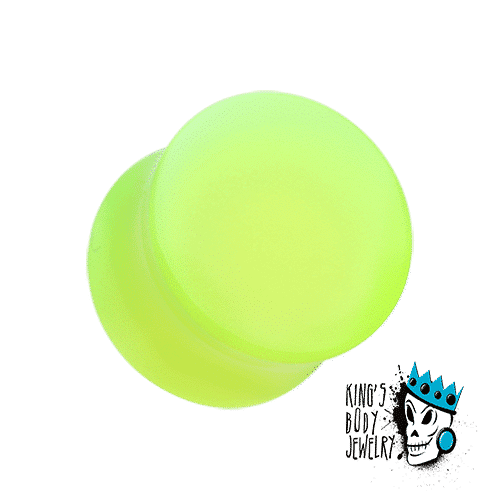 Acrylic Glow in the Dark Double Flare Plugs (8 gauge - 1 inch)