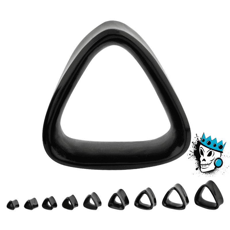 Black Acrylic Triangle Eyelets (8 gauge - 7/8 inch)