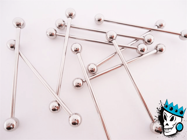 Stainless Steel Industrial Barbell (16 gauge - 14 gauge)