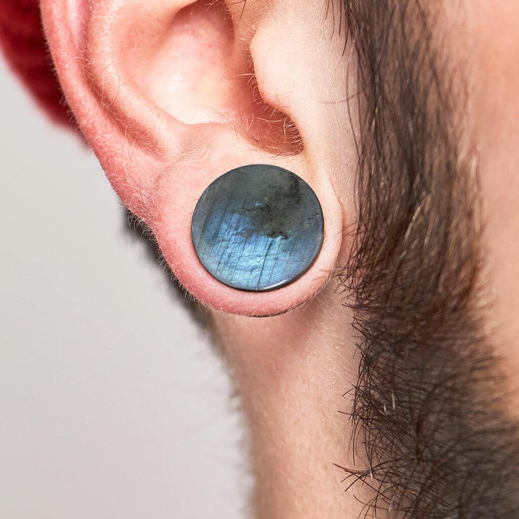 Labradorite Double Flare Plugs (0 gauge - 2 inch)