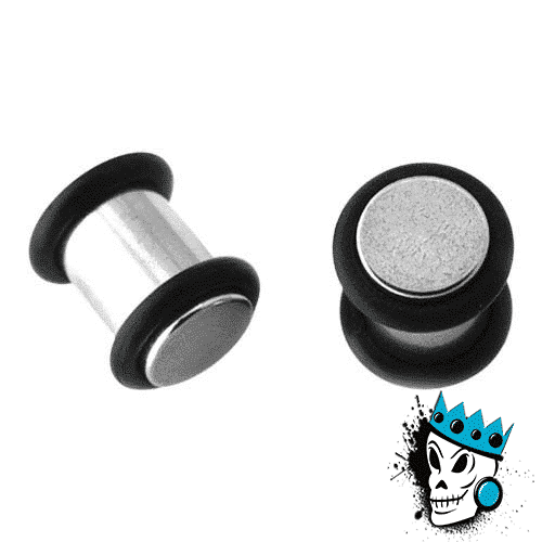 No Flare Steel Plugs (8 gauge - 0 gauge)