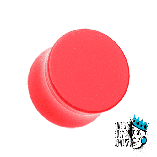 Red Acrylic Glow in the Dark Double Flare Plugs (8 gauge - 5/8 inch)