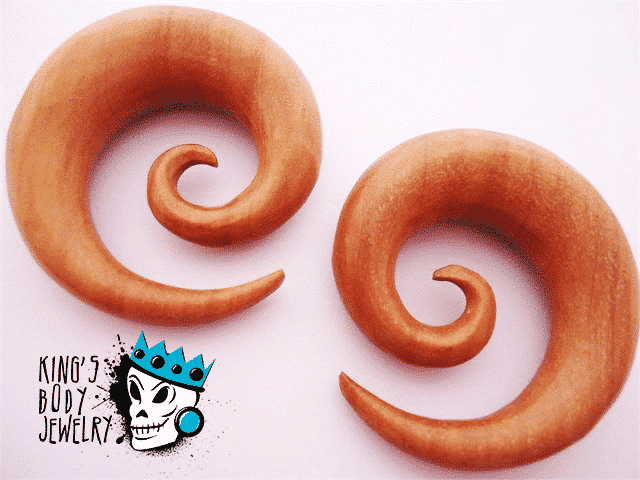 Saba Wood Spirals (6 gauge)