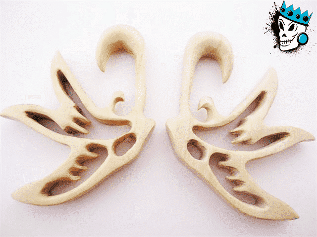 Sparrow Wood Spirals (4 gauge & 1/2 inch)