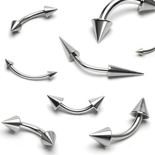 Spiked Curved Barbell (16 gauge - 14 gauge)