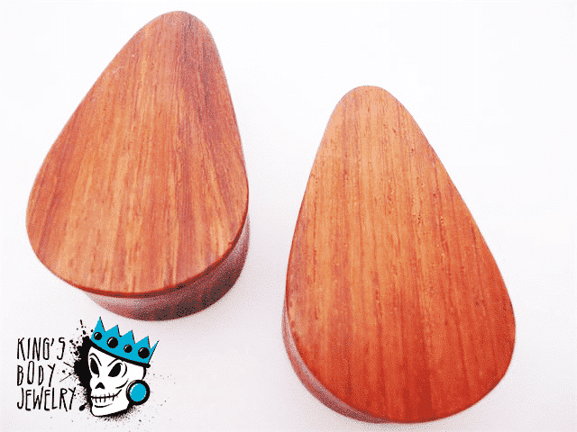 Blood Wood Teardrop Plugs (9/16 inch)