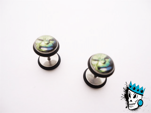 Fake The Hulk Marvel Plugs (18 gauge)