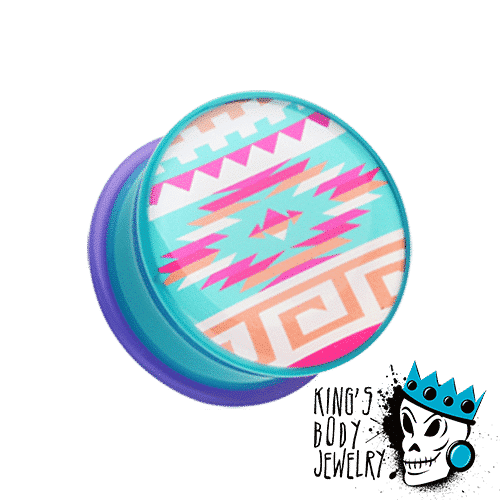 Pastel Navajo Plugs (2 gauge - 1 inch)