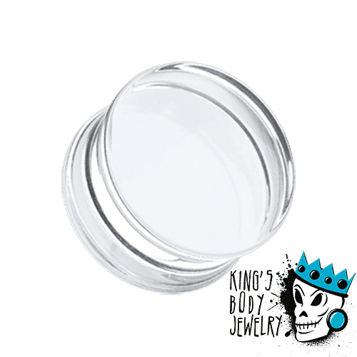 Clear Acrylic Double Flare Plugs (10 gauge - 2 inch)