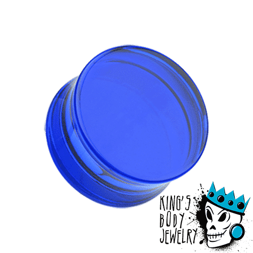 Dark Blue Acrylic Double Flare Plugs (10 gauge - 2 inch)