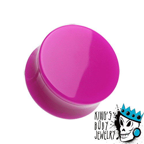 Purple Acrylic Double Flare Plugs (10 gauge - 2 inch)