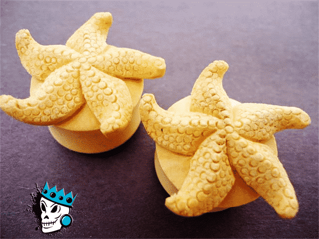 Crocodile Wood Starfish Plugs (7/8 inch)