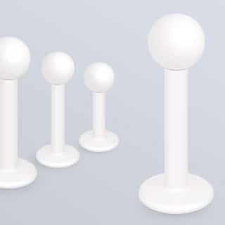 White Labret Ring (16 gauge - 14 gauge)