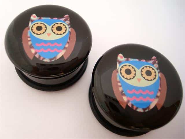 Owl Plugs (2 gauge - 1 inch)