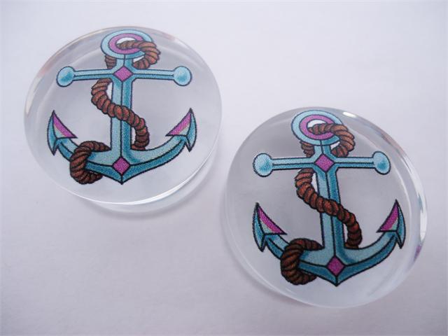 Clear Anchor Plugs (2 gauge - 1 inch)