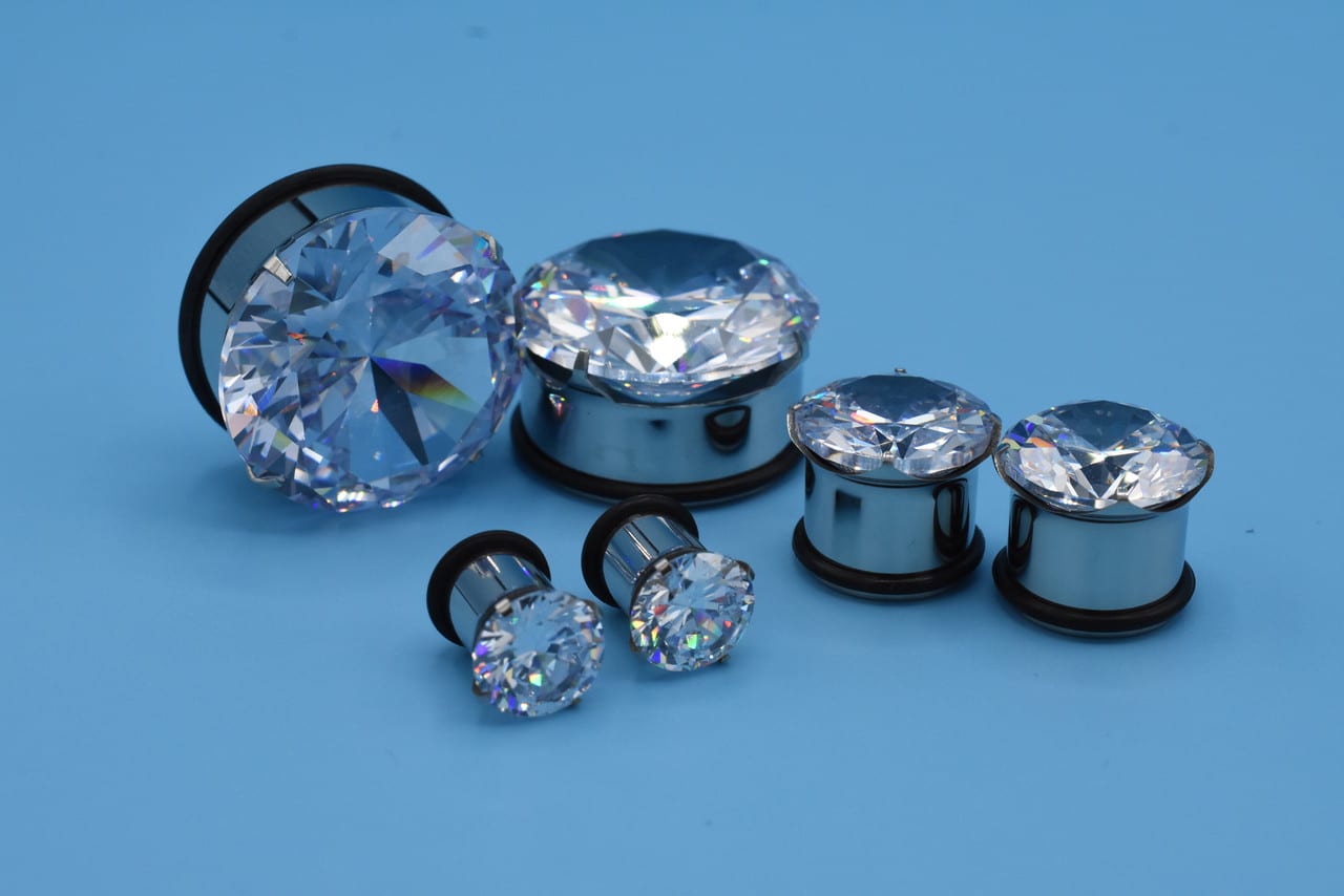 Bling Plug Huge Bling Plugs (12 gauge - 7/8 inch) | King's Body Jewelry