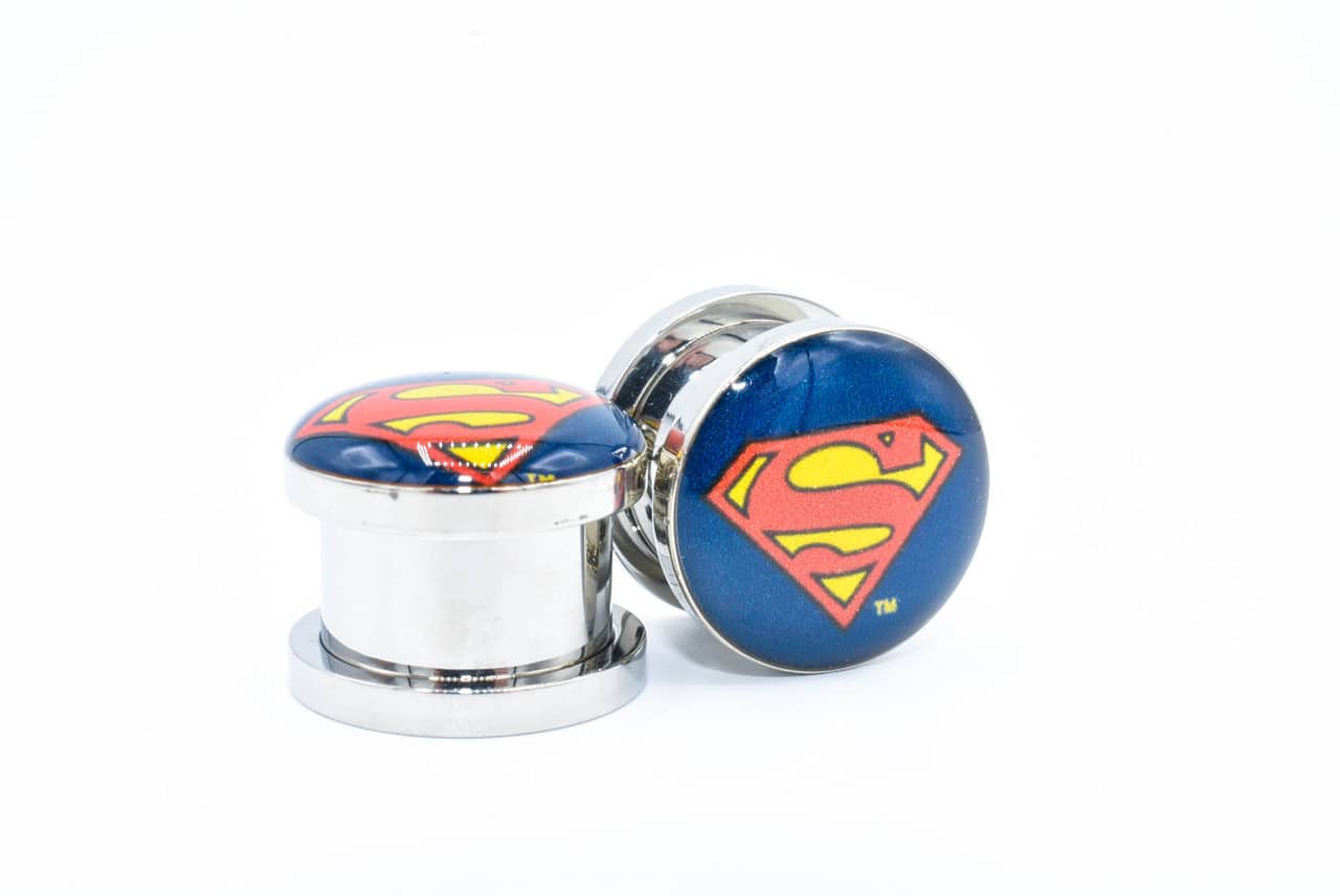 Superman Plugs (2 gauge - 1 inch)