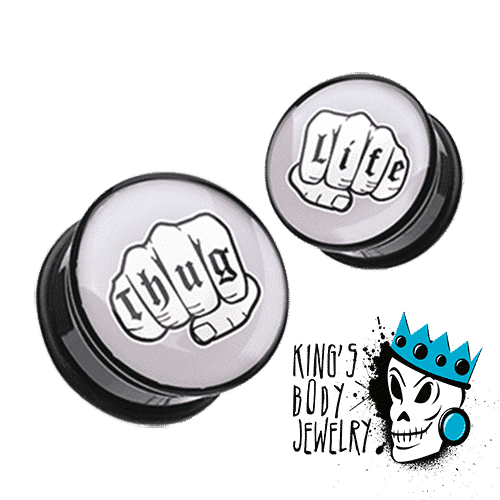 Thug Life Plugs (2 gauge - 1 inch)