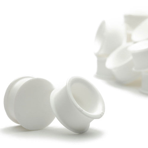 KAOS White Hollow Plugs (10 gauge - 1 inch)