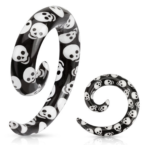 Skull Acrylic Spirals (8g-0g)