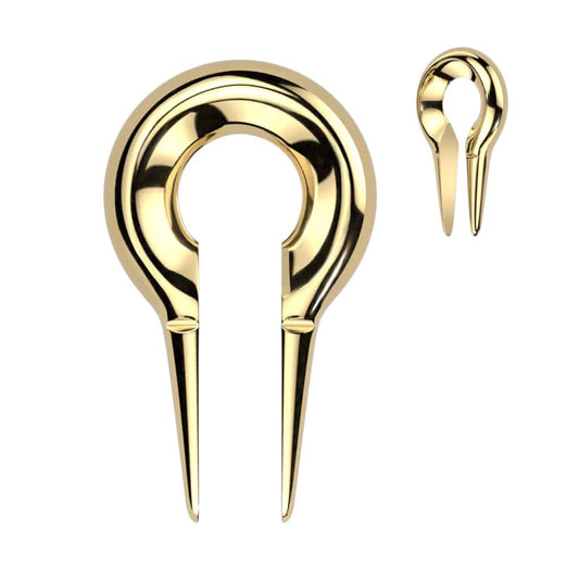Gold Steel Keyhole Weights (2g-00g)