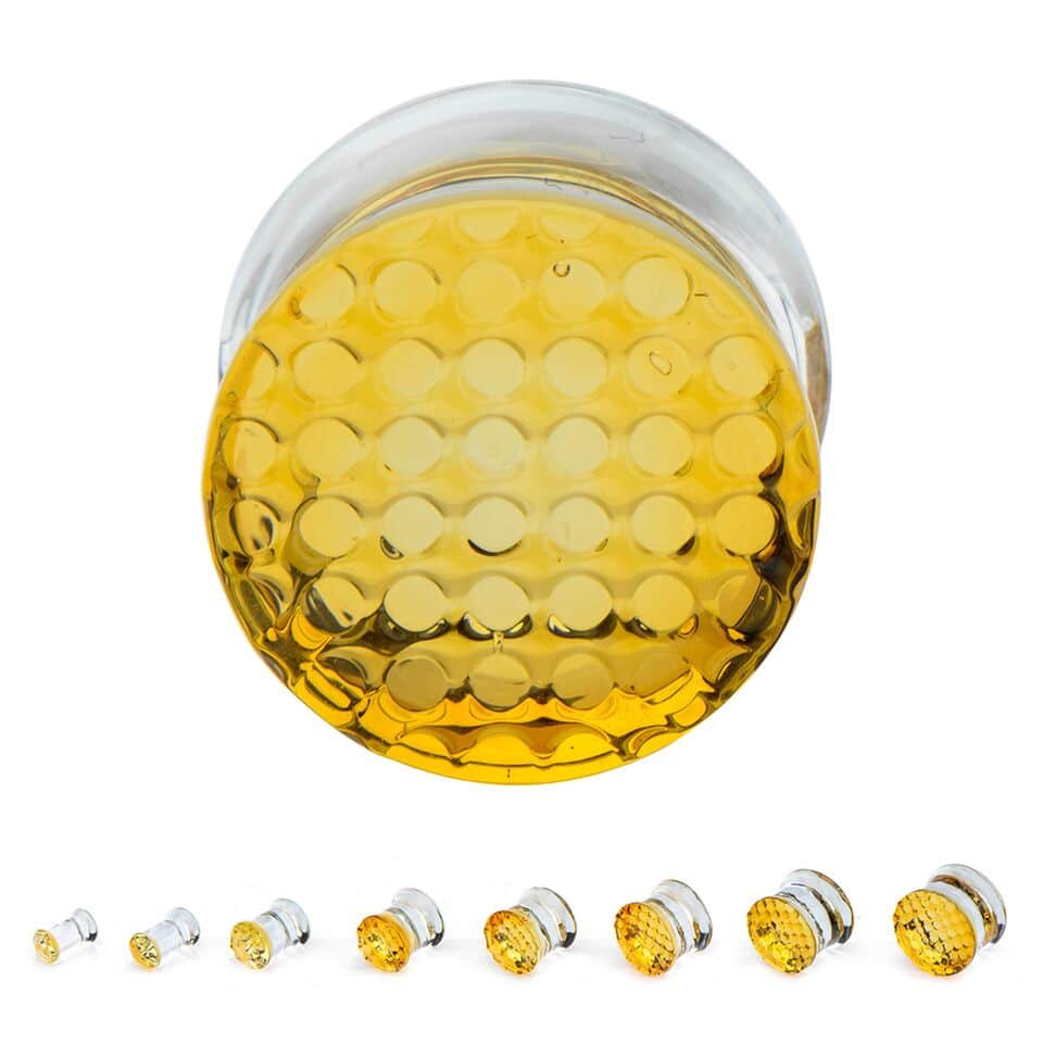 Honeycomb Glass Plugs (4 gauge - 1 inch)